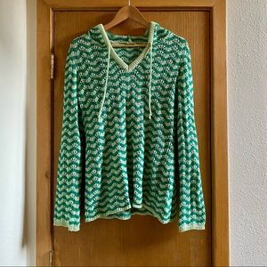 Royal Robbins • Two Tone Open Knit Hooded Sweater